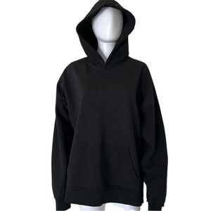 Mens The Narrows Black Pull Over Hoodie front pocket Cotton Blend Large